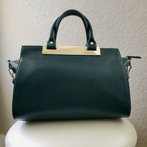 The Limited. Hunger Green & Gold Satchel